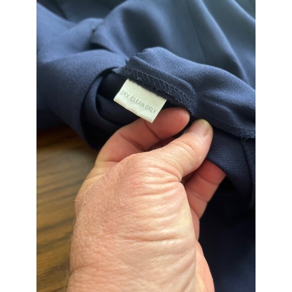 Liz Claiborne Dresses long navy blue button up dress jacket size 6 - Picture 5 of 5